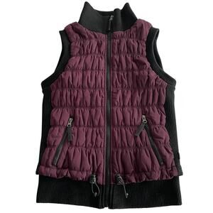 Calvin Klein Performance XS Quilted Vest | Burgundy, Zip Front, $158 EUC